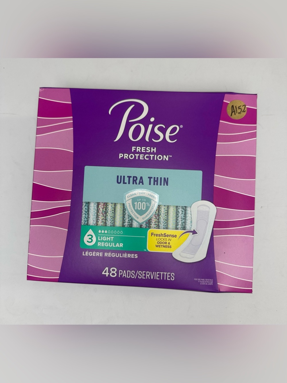 Poise Fresh Protection Ultra Thin Light Regular Pads Size 3 – 48 Count Incontine